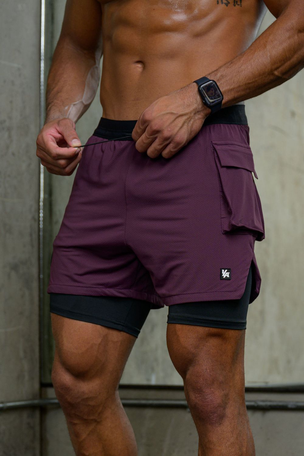 Young LA 121 Performance Line Compression Shorts Burgundy | Australia AXDBO-5790