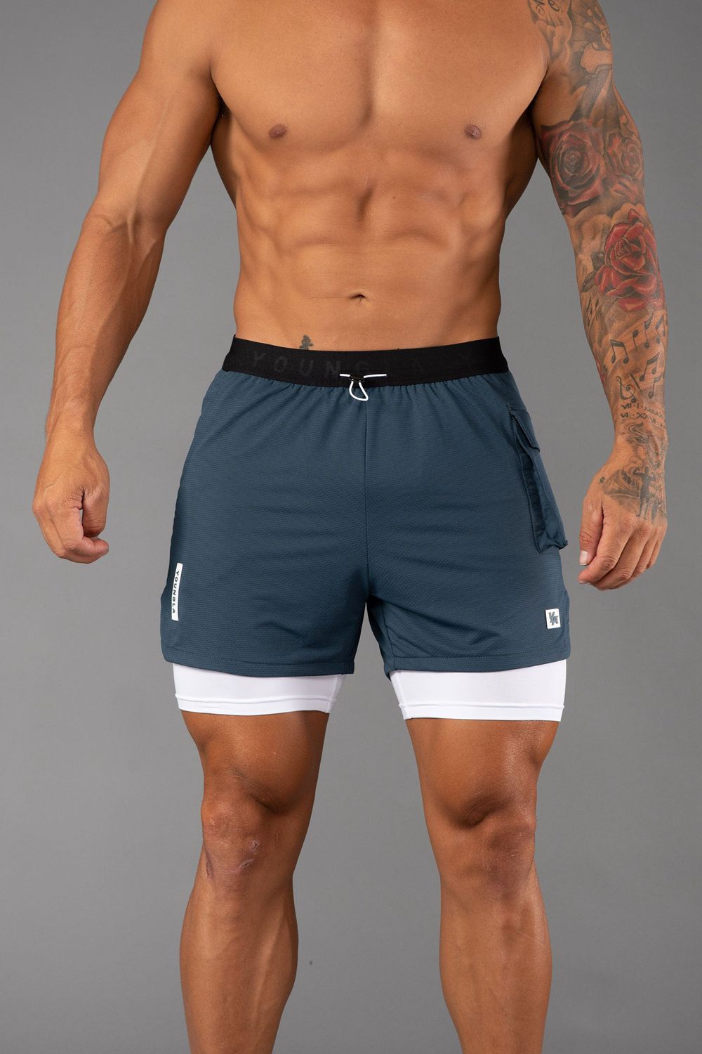 Young LA 121 Performance Line Compression Shorts Teal | Australia AWFPK-2964