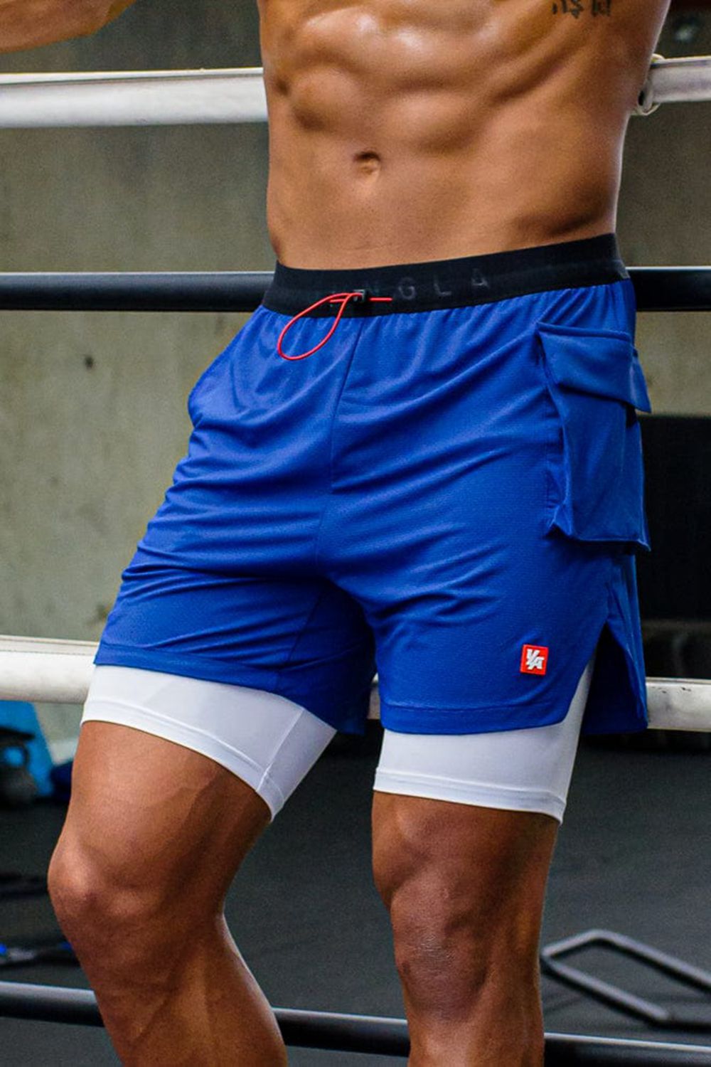 Young LA 121 Performance Line Compression Shorts Blue | Australia KVNTR-3284