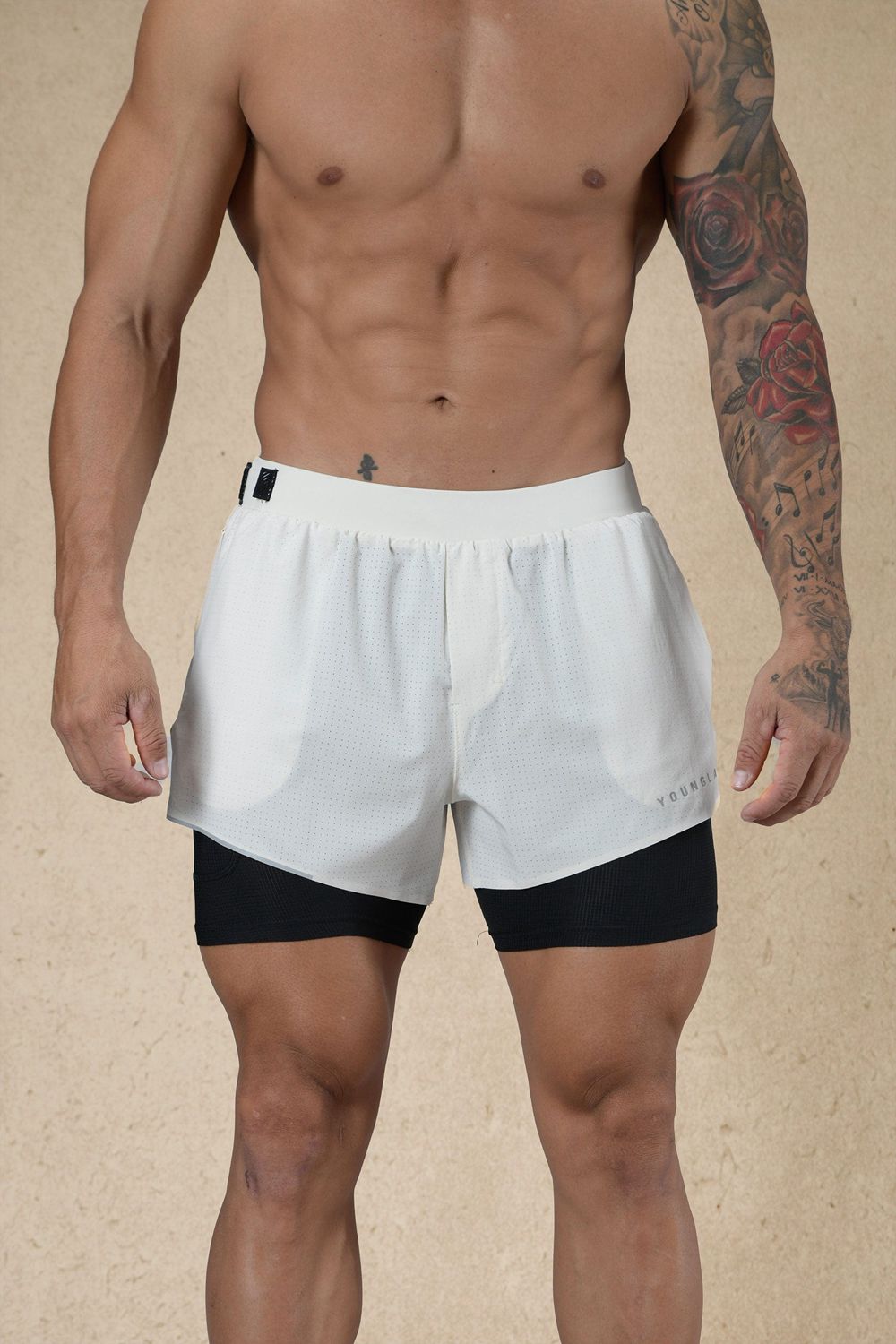 Young LA 124 - 6am Compression Shorts White | Australia UIOSZ-2318