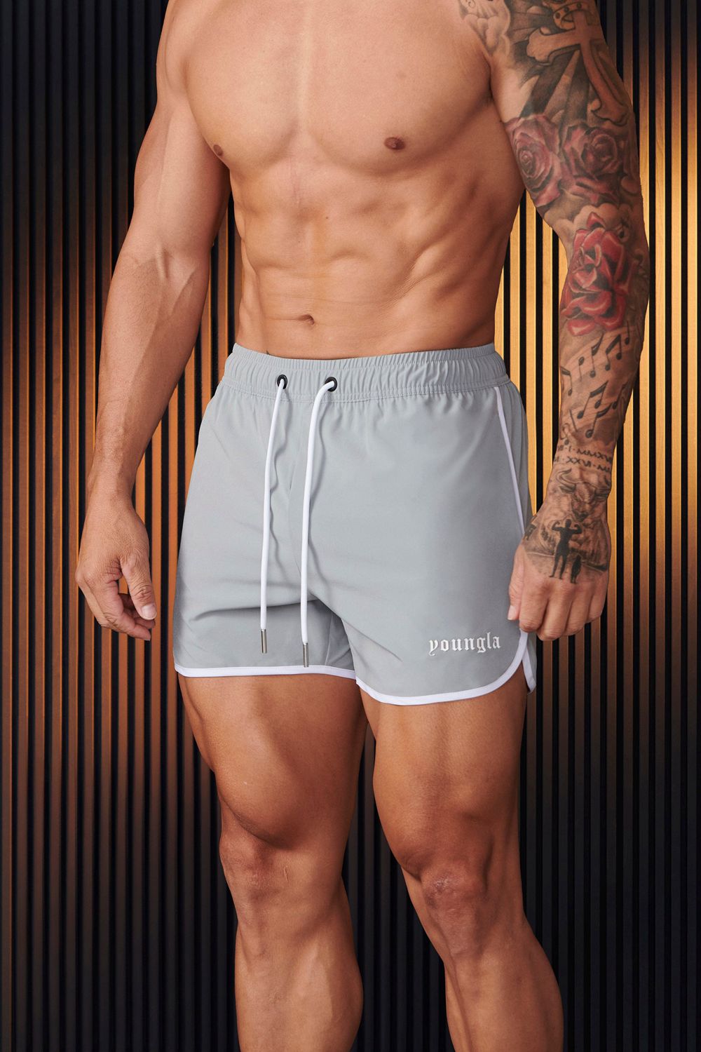 Young LA 125 - Olympic Shorts Grey | Australia VTWXL-3957