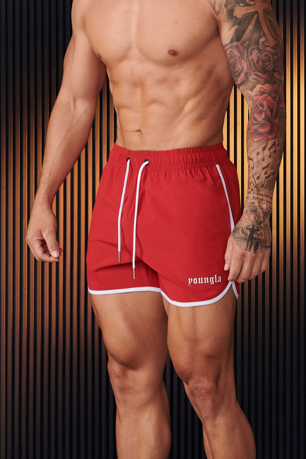 Young LA 125 - Olympic Shorts Red | Australia RESFQ-9708