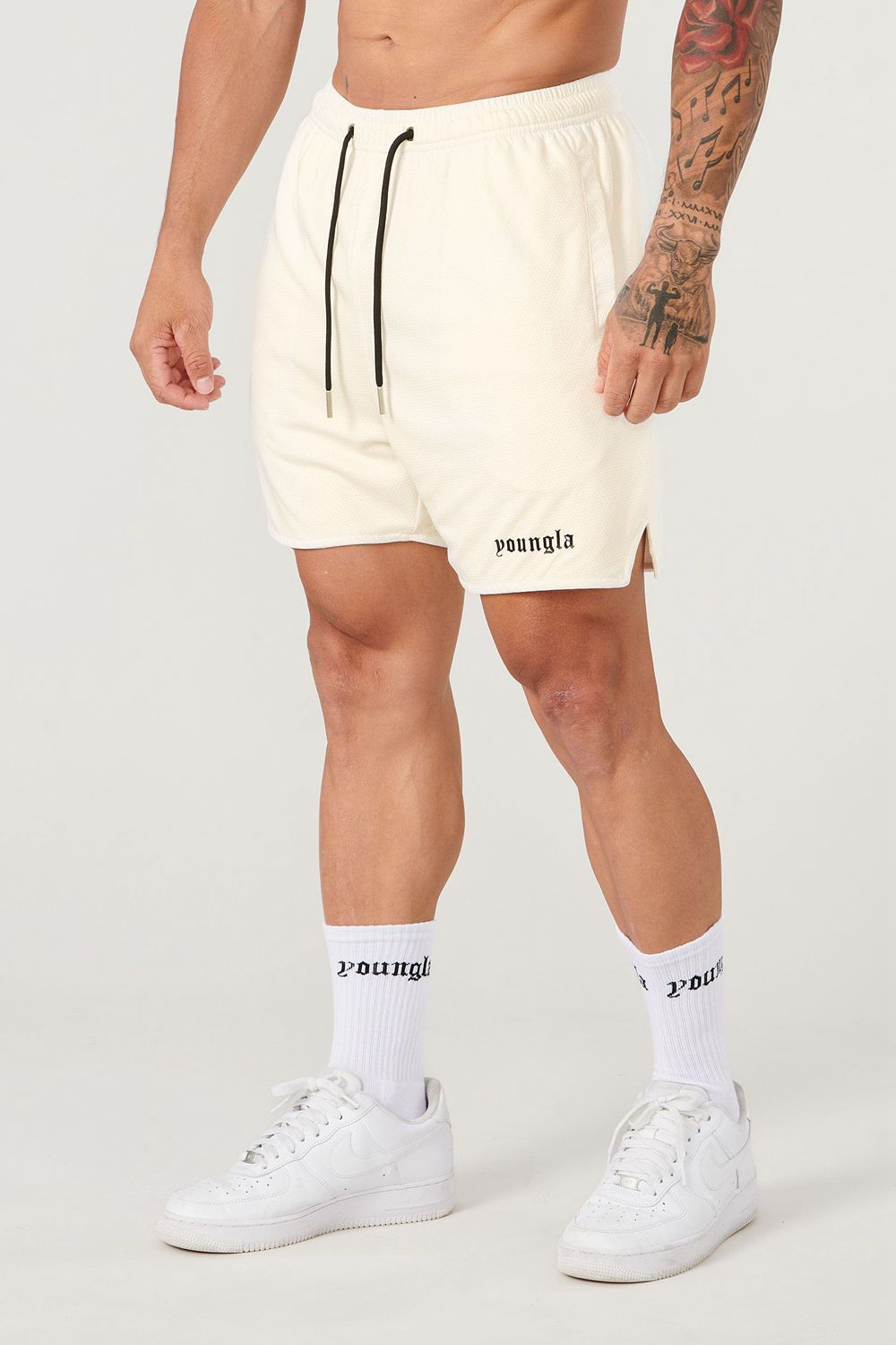 Young LA 134 Game-Time Shorts & Socks Set White | Australia MGLCQ-7359