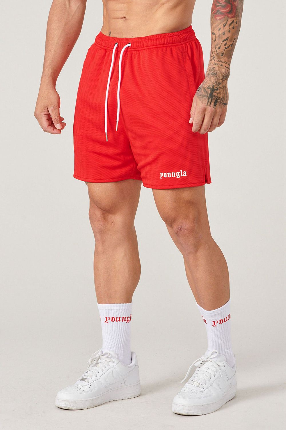 Young LA 134 Game-Time Shorts & Socks Set Red | Australia EUPAF-8671