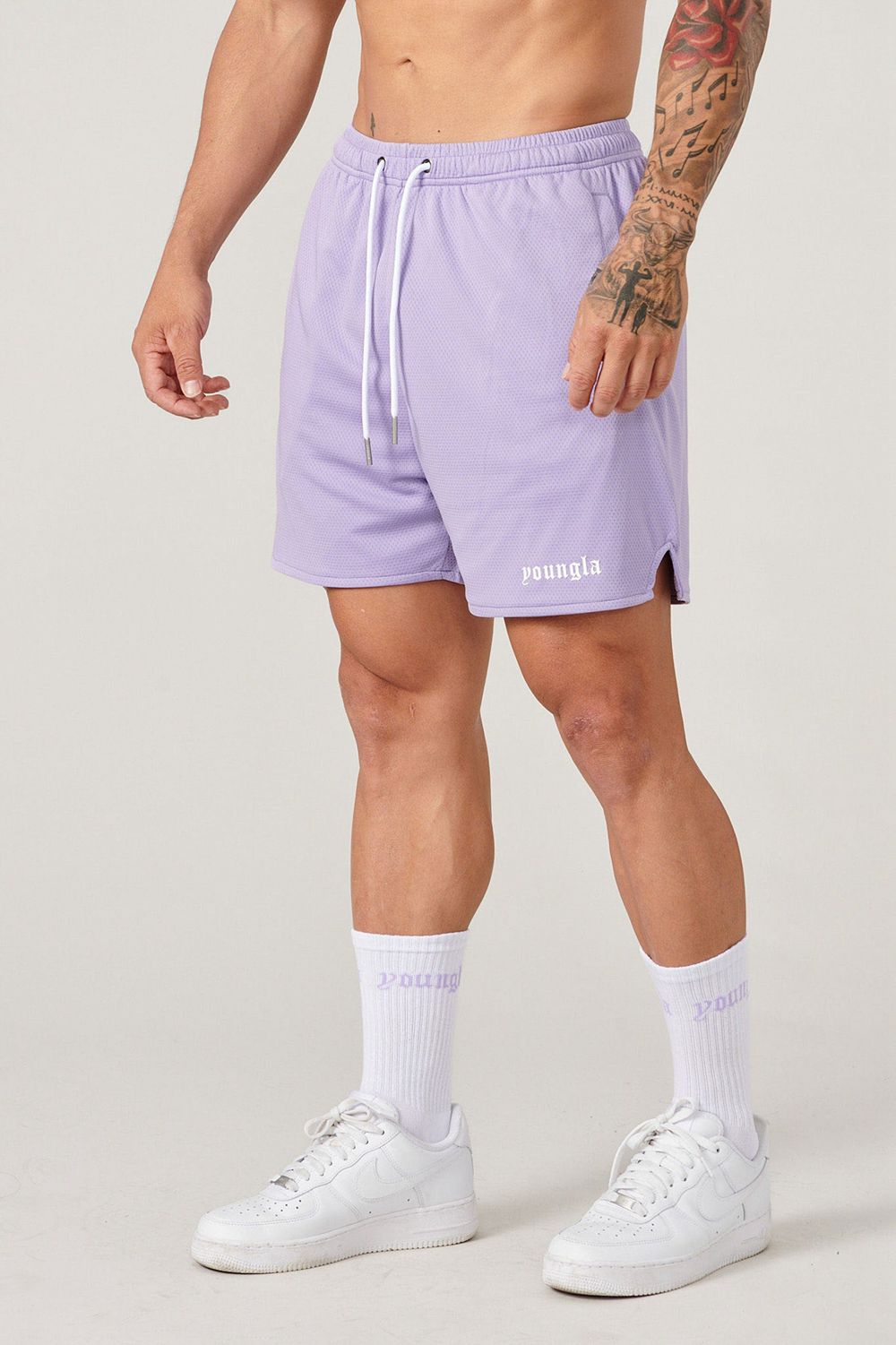 Young LA 134 Game-Time Shorts & Socks Set Purple | Australia TZISY-6310