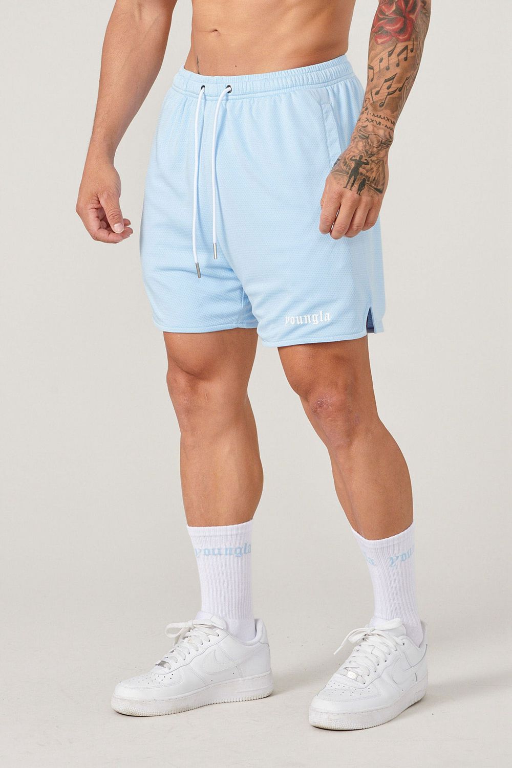 Young LA 134 Game-Time Shorts & Socks Set Blue | Australia RZVSJ-9307