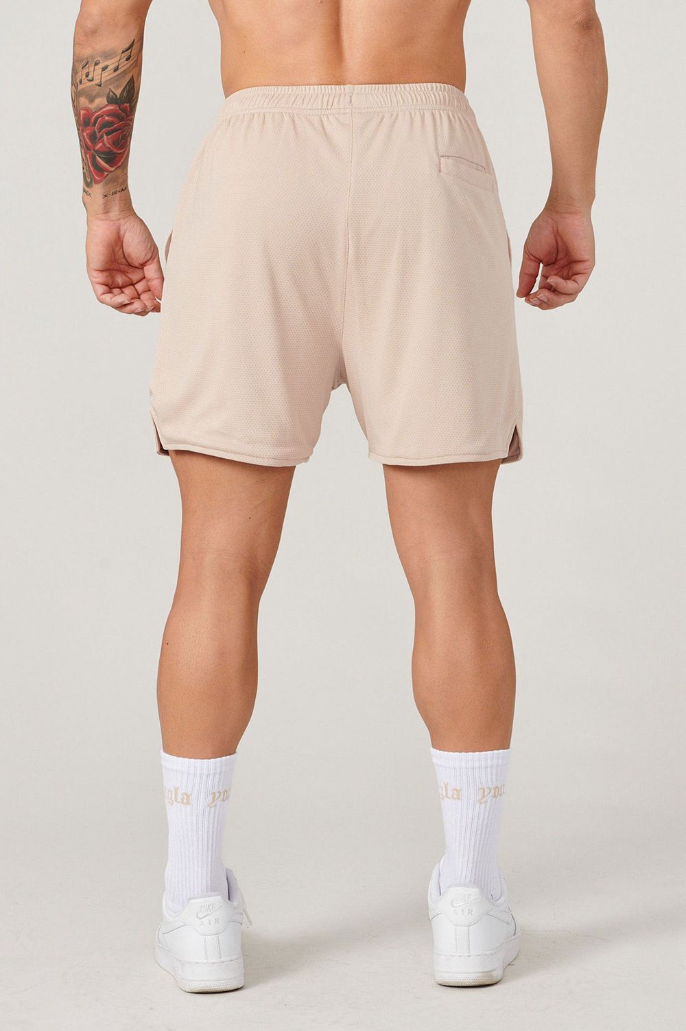 Young LA 134 Game-Time Shorts & Socks Set Beige | Australia MRAJB-9817