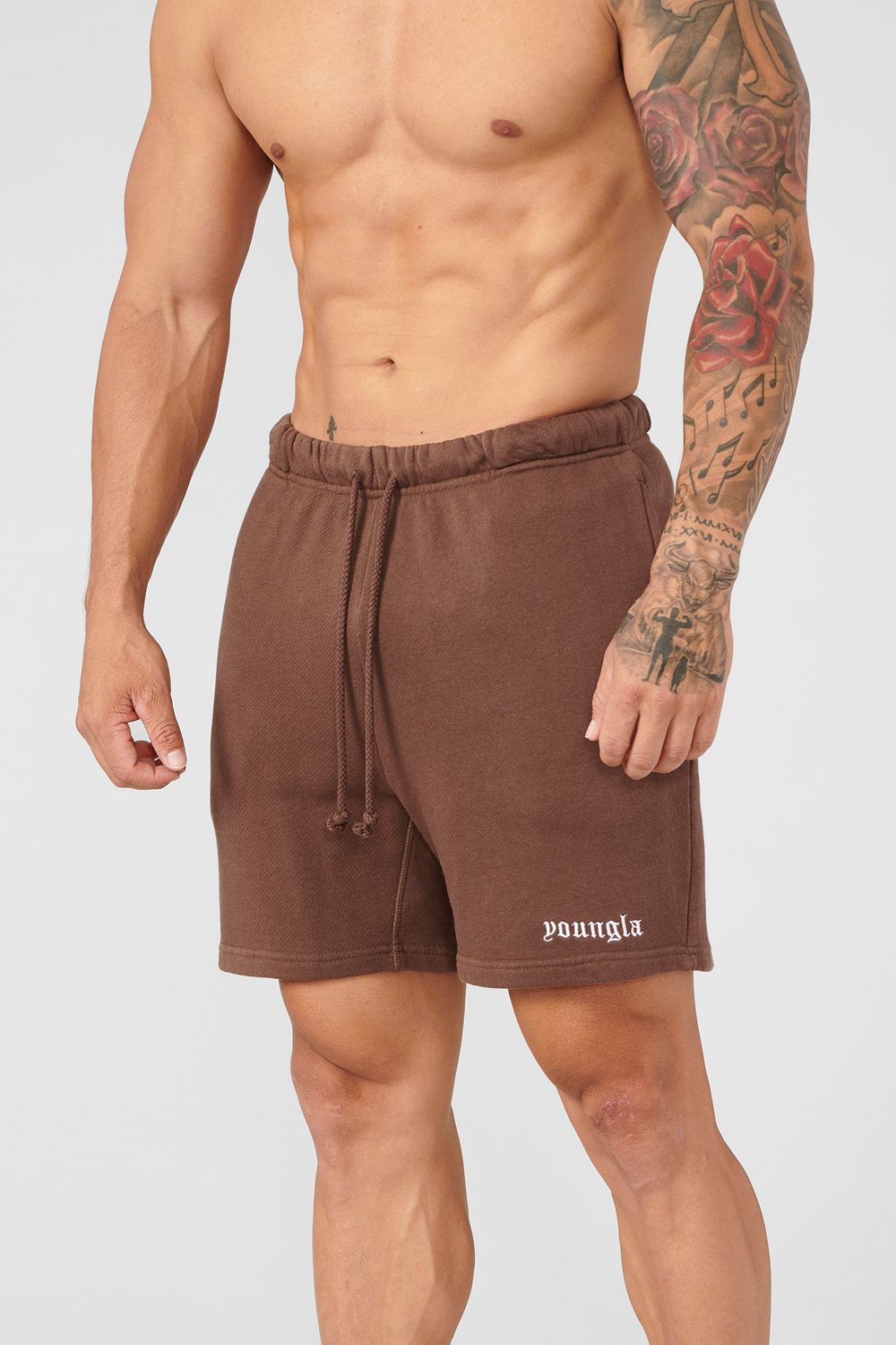 Young LA 139 Earthy Collection - Shorts Brown | Australia WCUVM-6731