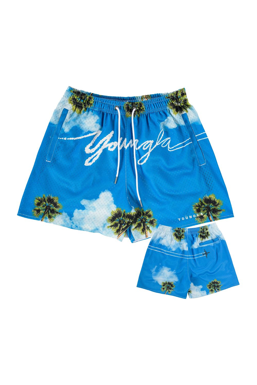 Young LA 141 The Block Party Shorts Blue | Australia RXYWF-6893