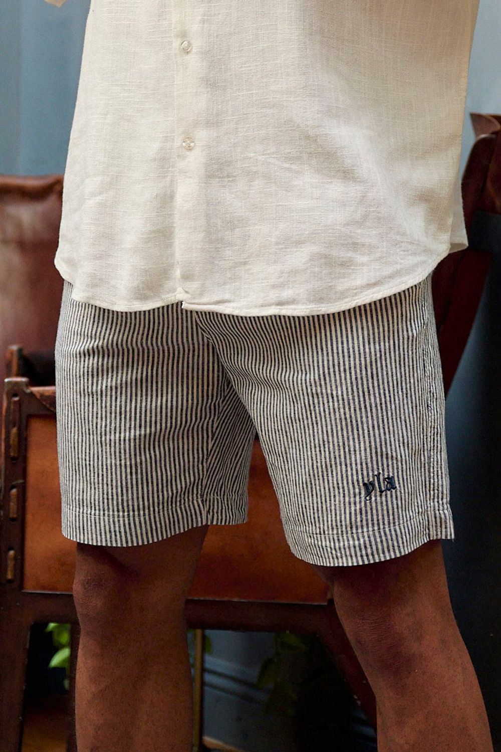 Young LA 147 - Simply Linen Shorts Grey | Australia REHGX-7532