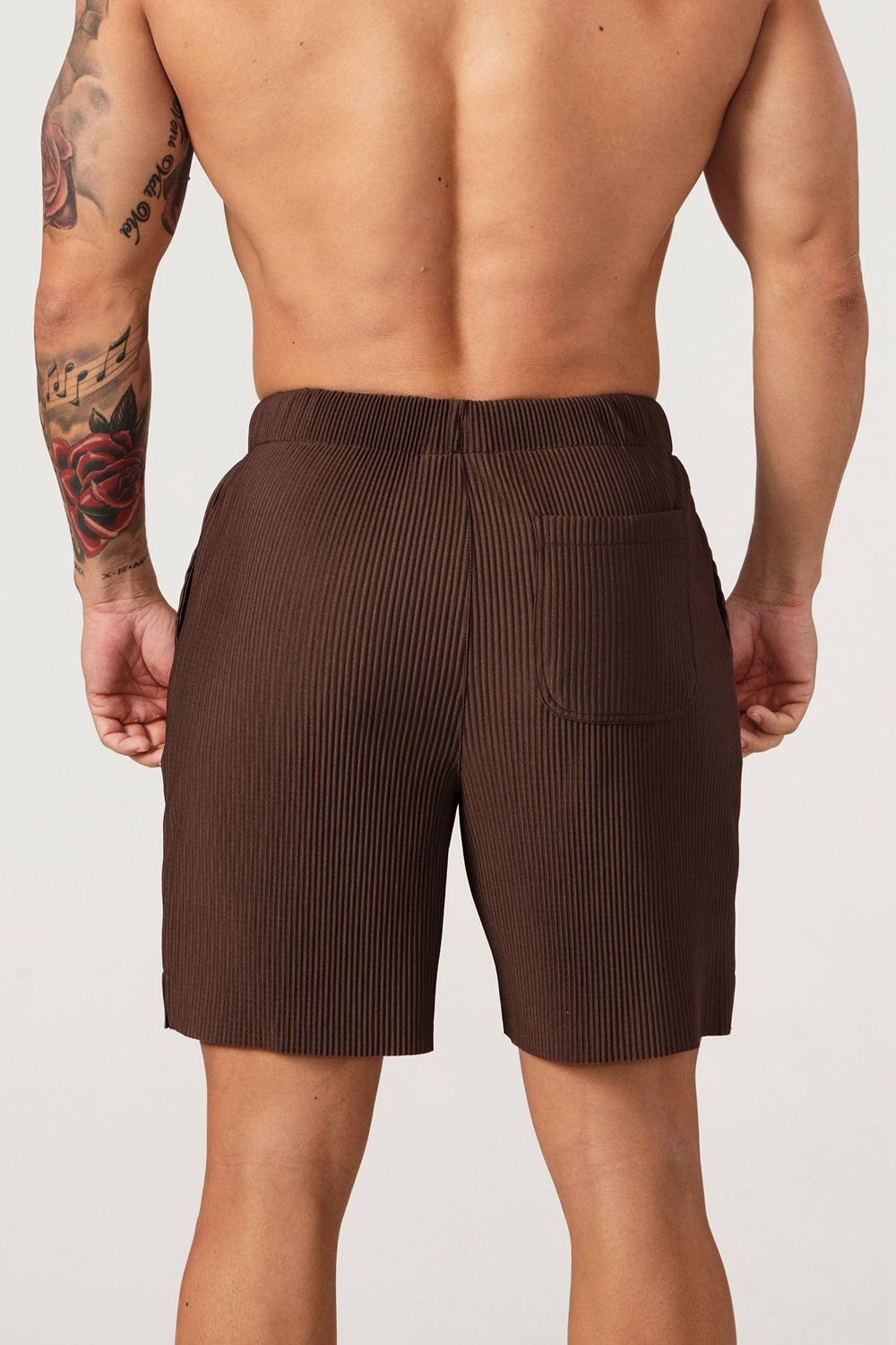 Young LA 148 Pleated Festival Shorts Brown | Australia ZFUSN-6810