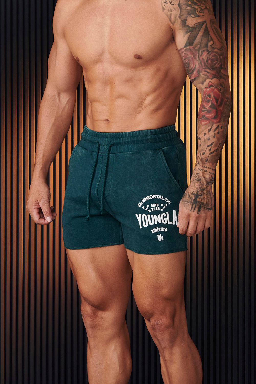 Young LA 152 - Immortal Shorts Green | Australia GWCNF-5794