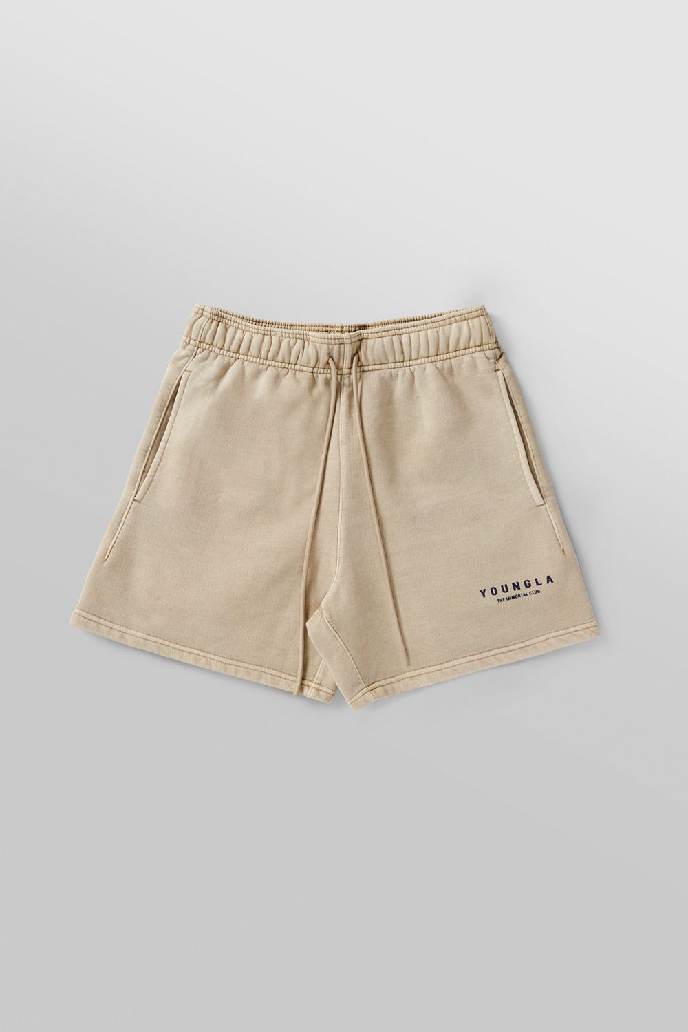 Young LA 153 - Immortal Club Shorts Beige | Australia YKSJT-0152