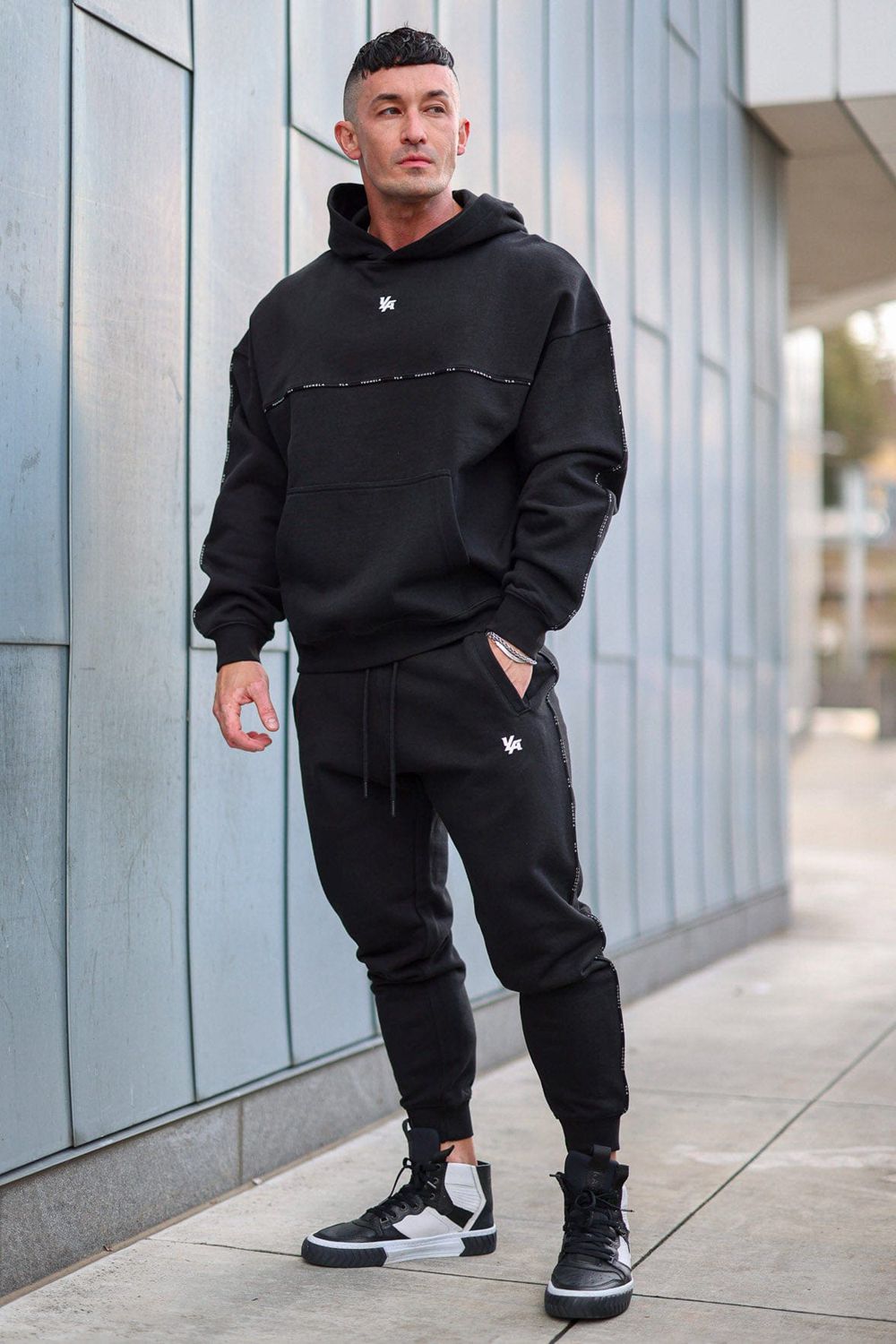 Young LA 2006 - Piping Collection - Joggers Black | Australia EBJKC-3278