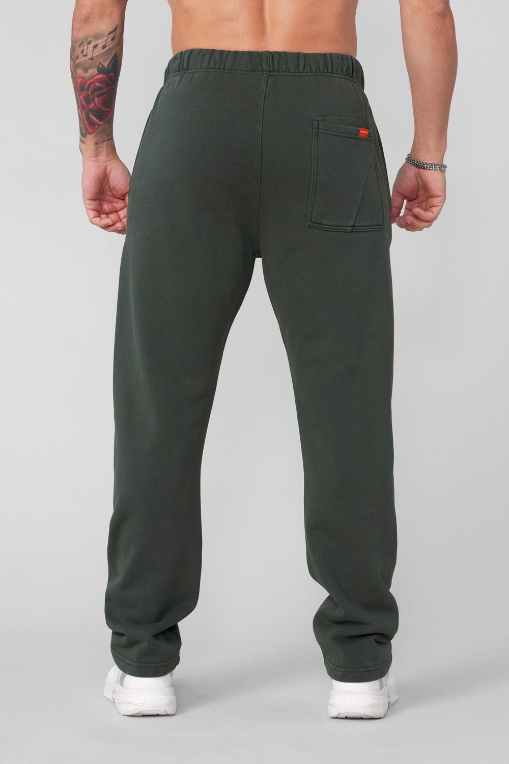 Young LA 2078 - Minimal No Cuff Joggers Olive | Australia JTYLA-0298