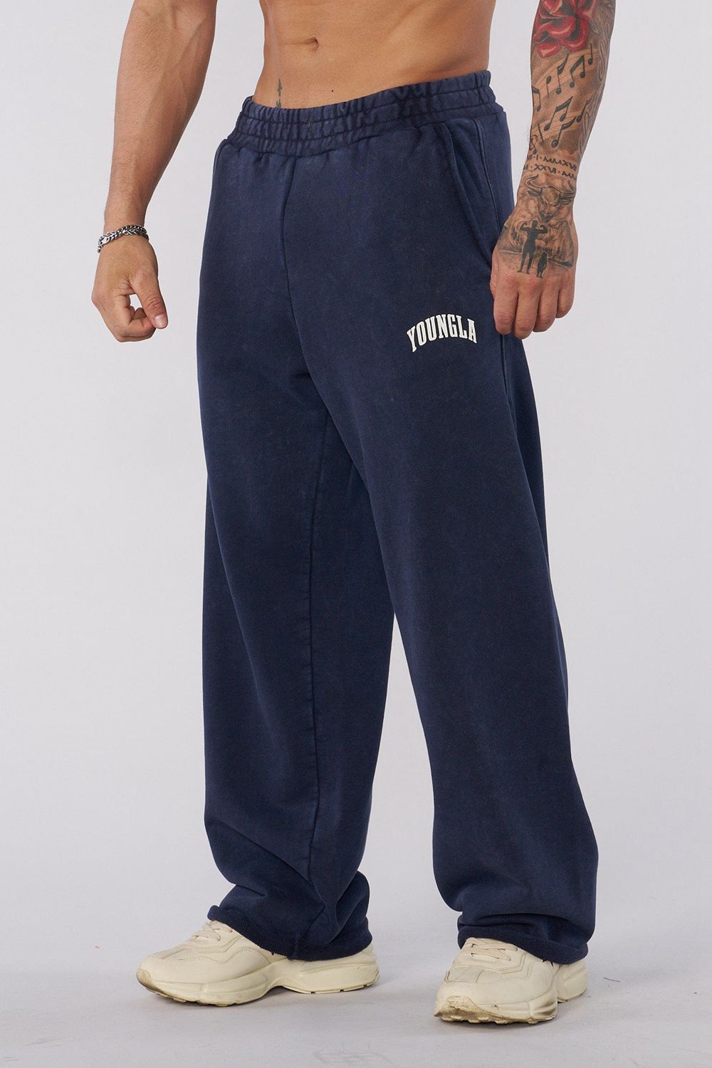 Young LA 2088 - New Wave Baggy Sweats Navy | Australia XPBSN-9601