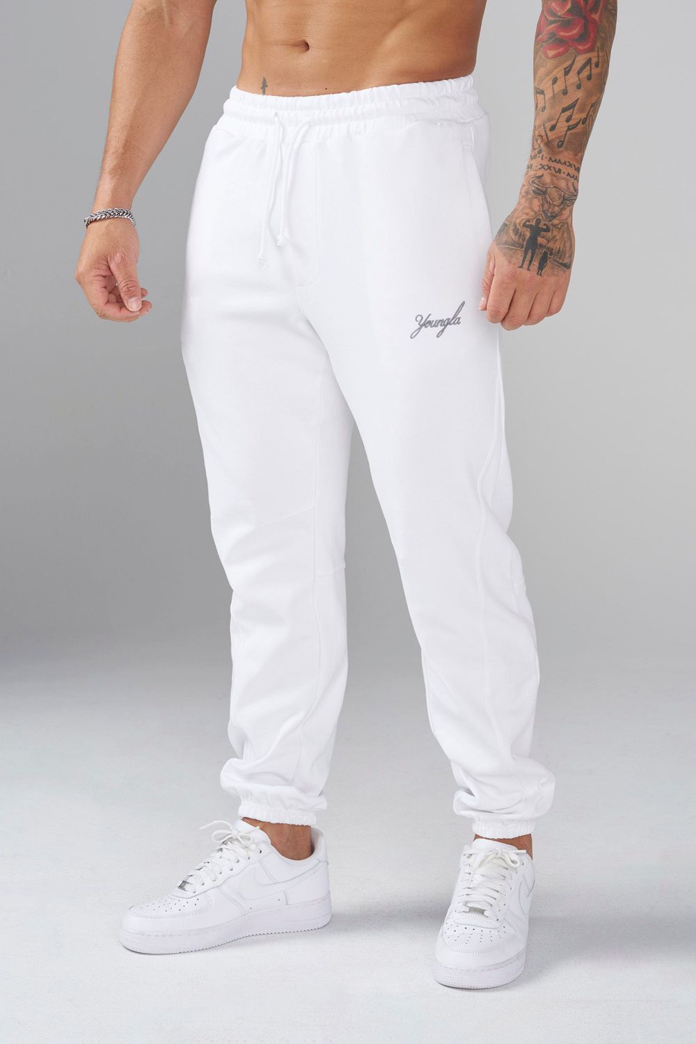 Young LA 2098 - Cloud Comfort Set - Joggers White | Australia FRCMN-5418