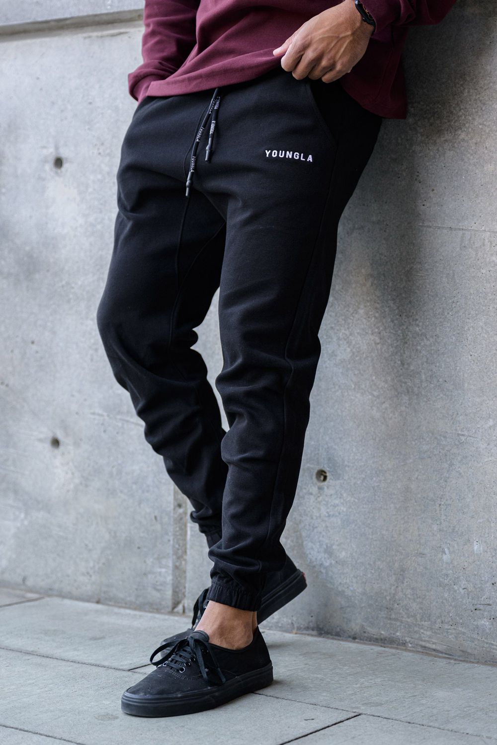 Young LA 210 Kick-Back Joggers Black | Australia URHGA-9856