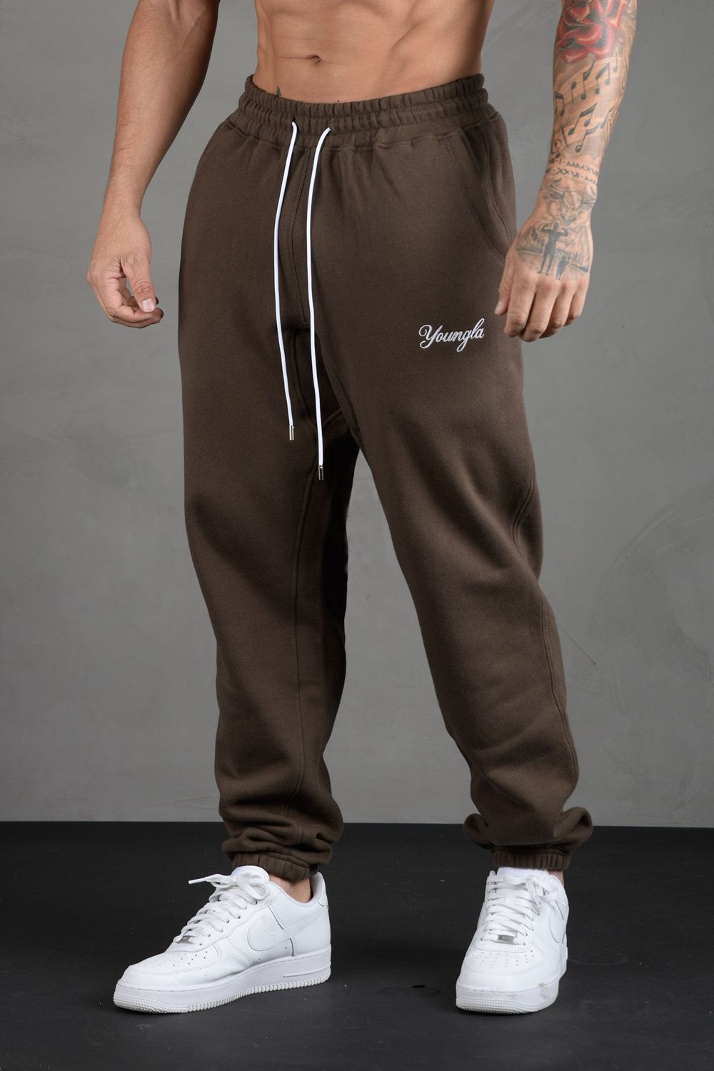 Young LA 211 For Him Joggers Dark Brown | Australia SEVKI-9641