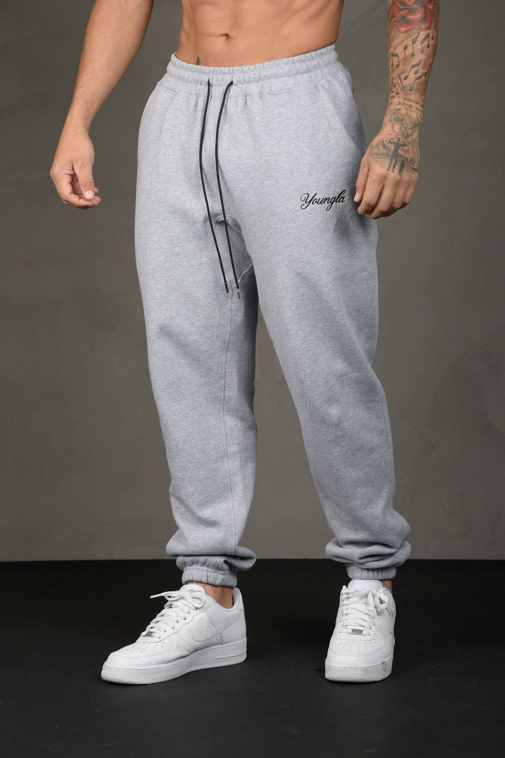 Young LA 211 For Him Joggers Light Grey | Australia BVPFS-9156