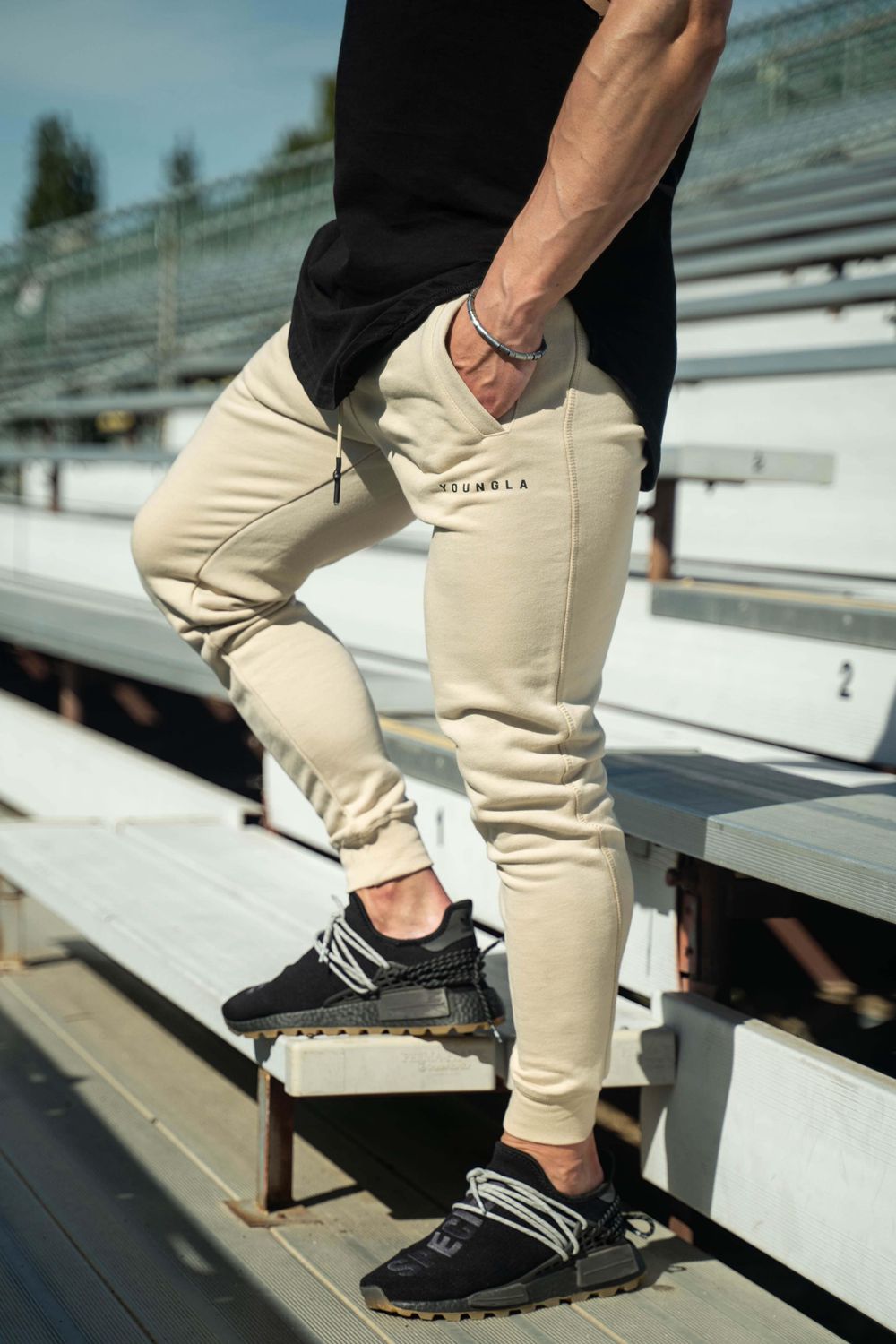 Young LA 213 Elite Joggers Beige | Australia BMYHV-1495