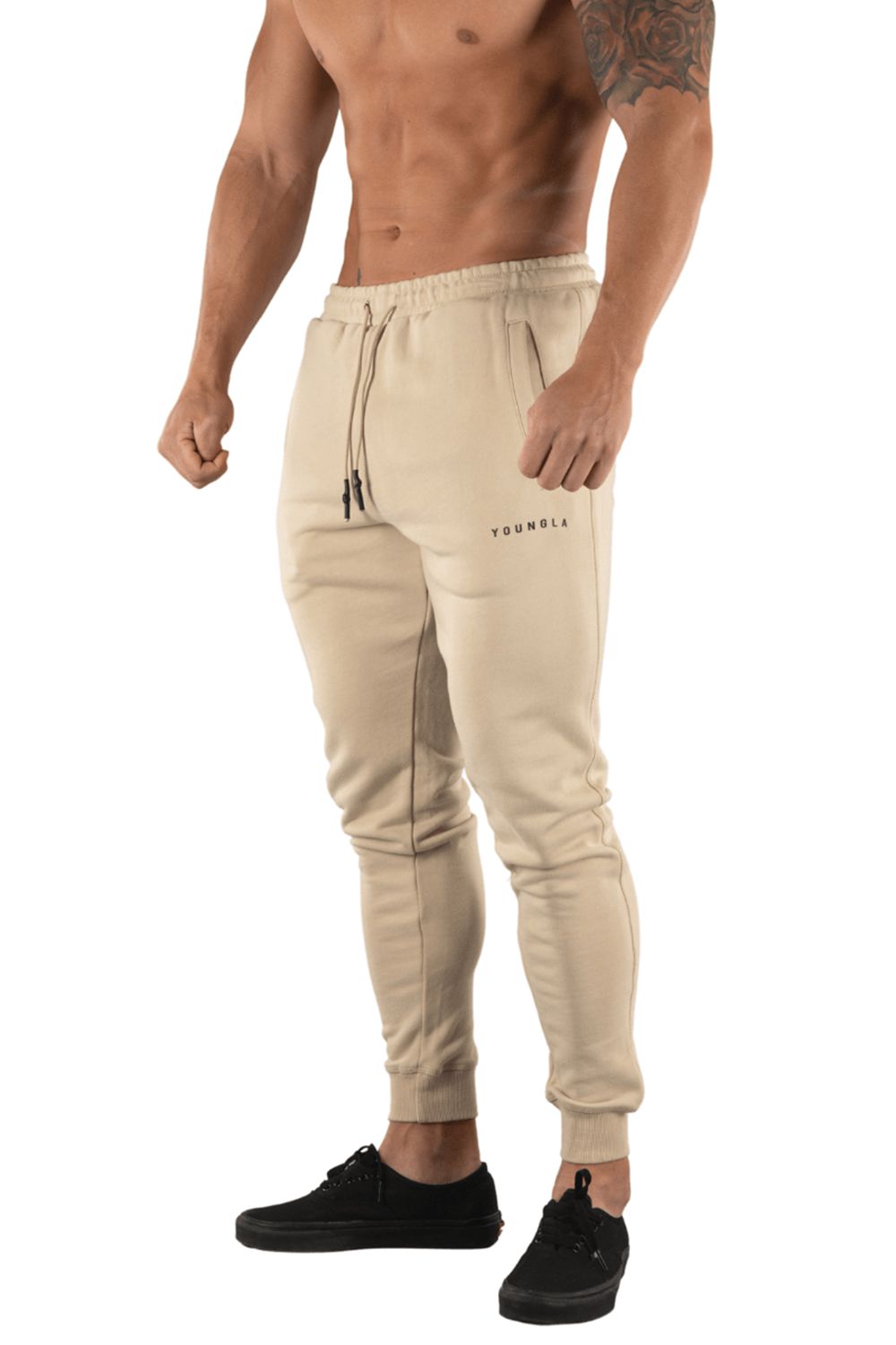 Young LA 213 Elite Joggers Beige | Australia BMYHV-1495