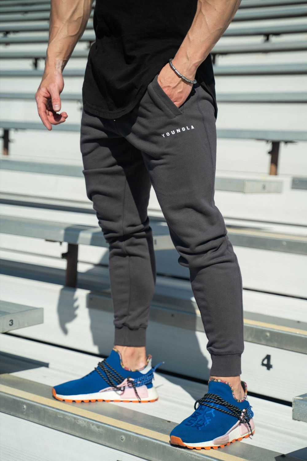 Young LA 213 Elite Joggers Black | Australia YWUKN-2170