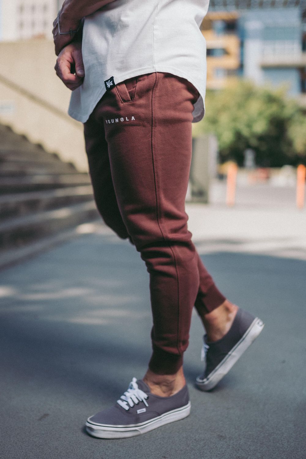 Young LA 213 Elite Joggers Burgundy | Australia ETAHL-0376