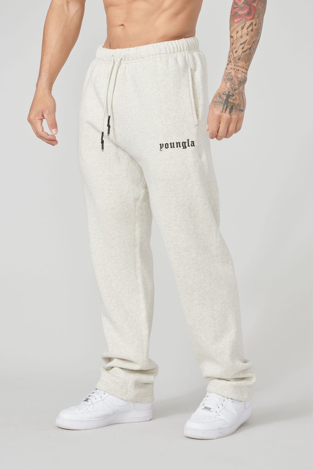 Young LA 216 Eternal No Cuff Sweats Beige | Australia FDEXO-5196