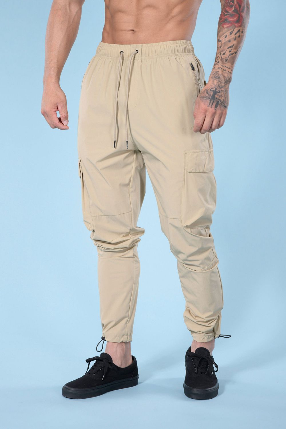 Young LA 218 Travel Cargo Joggers Beige | Australia SDRXY-7820