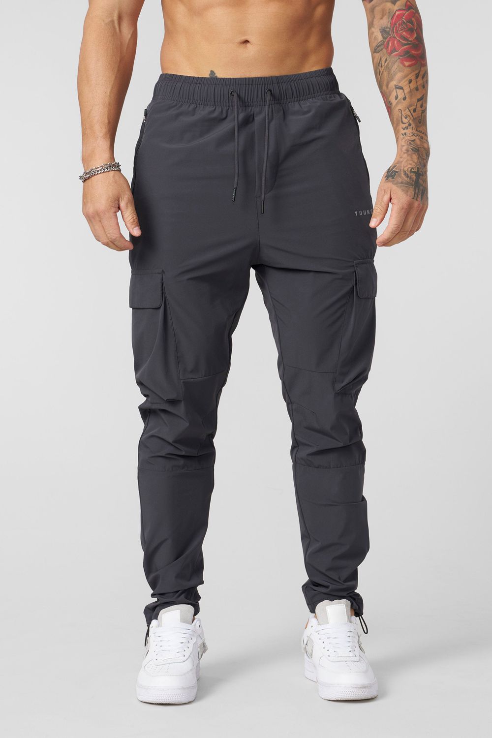 Young LA 218 Travel Cargo Joggers New Colors Black | Australia LOPFR-8092