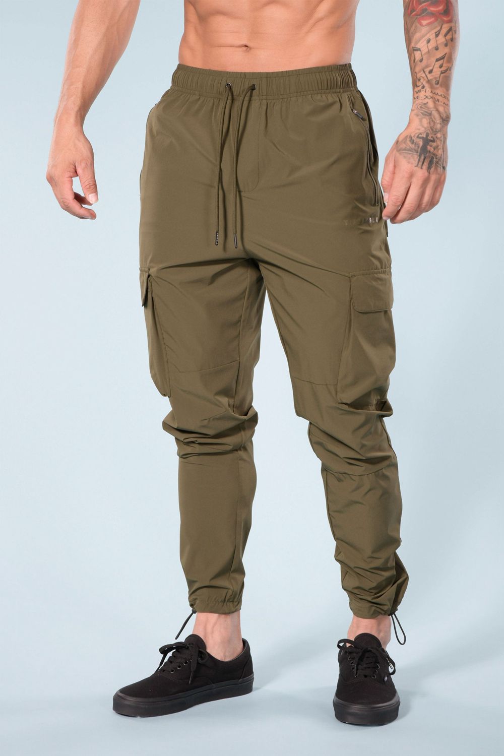 Young LA 218 Travel Cargo Joggers Olive | Australia CGFXP-6182