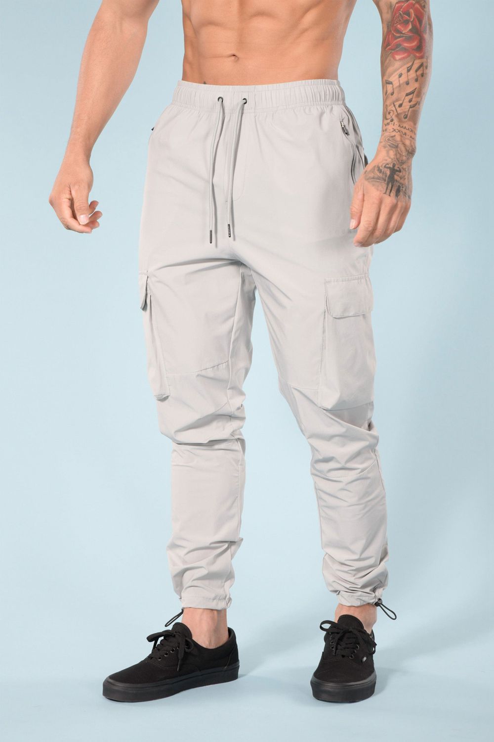 Young LA 218 Travel Cargo Joggers White | Australia RHUVL-6872