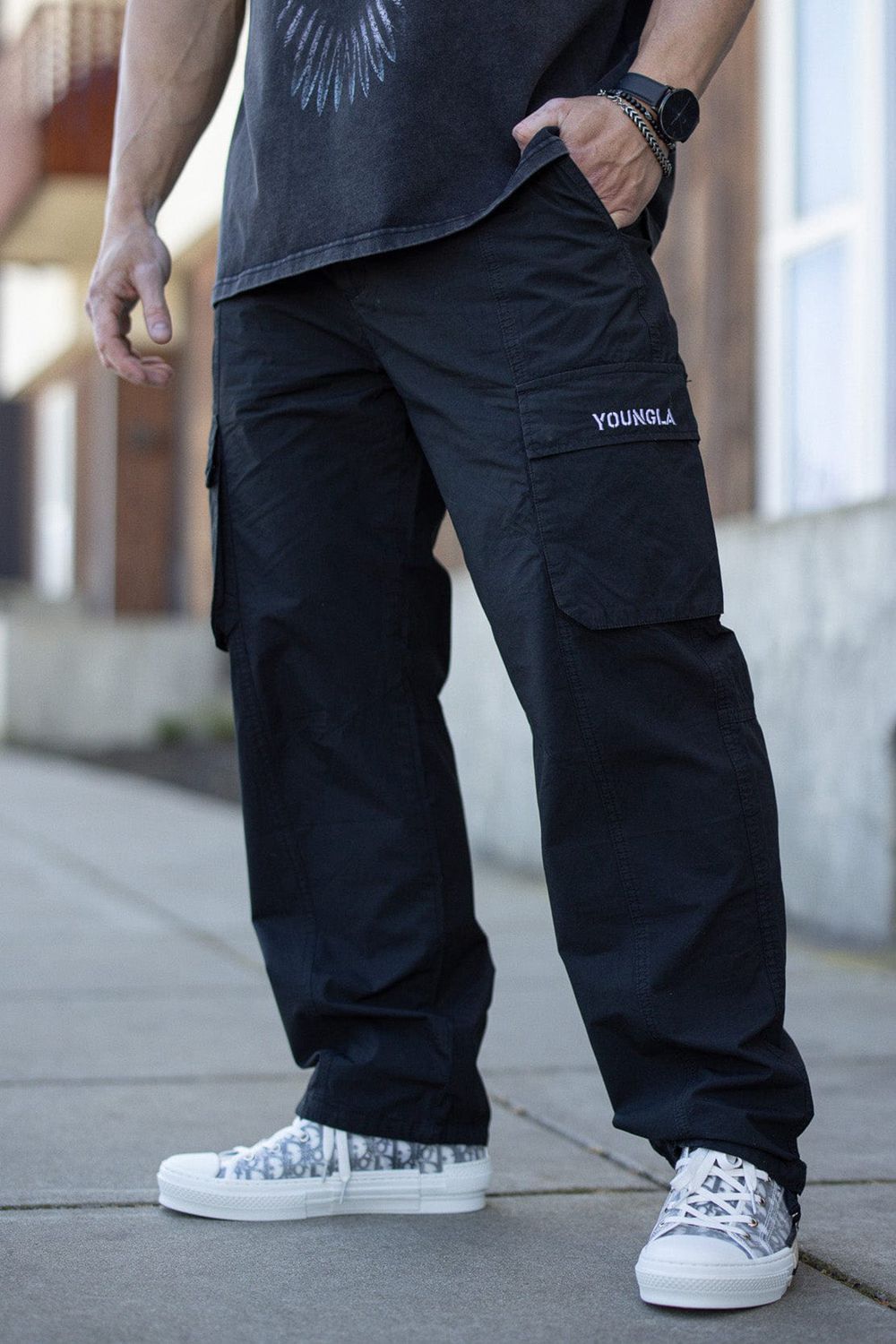 Young LA 227 - Weightless Voyage Joggers Black | Australia DIRFL-9065