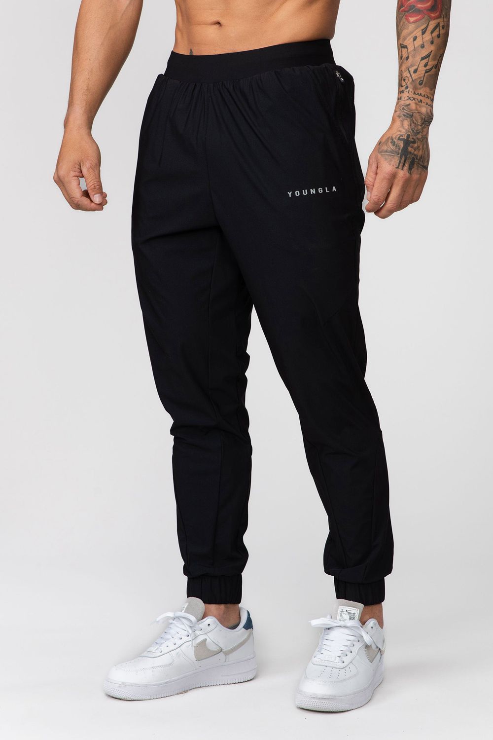 Young LA 237 Nylon Training Joggers Black | Australia EDUCW-4519