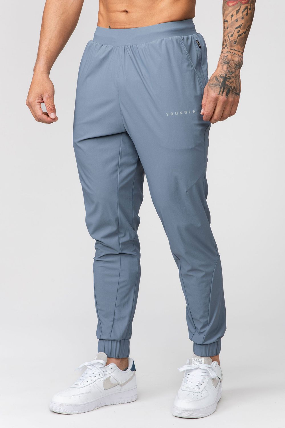 Young LA 237 Nylon Training Joggers Light Blue | Australia PGHBF-8564