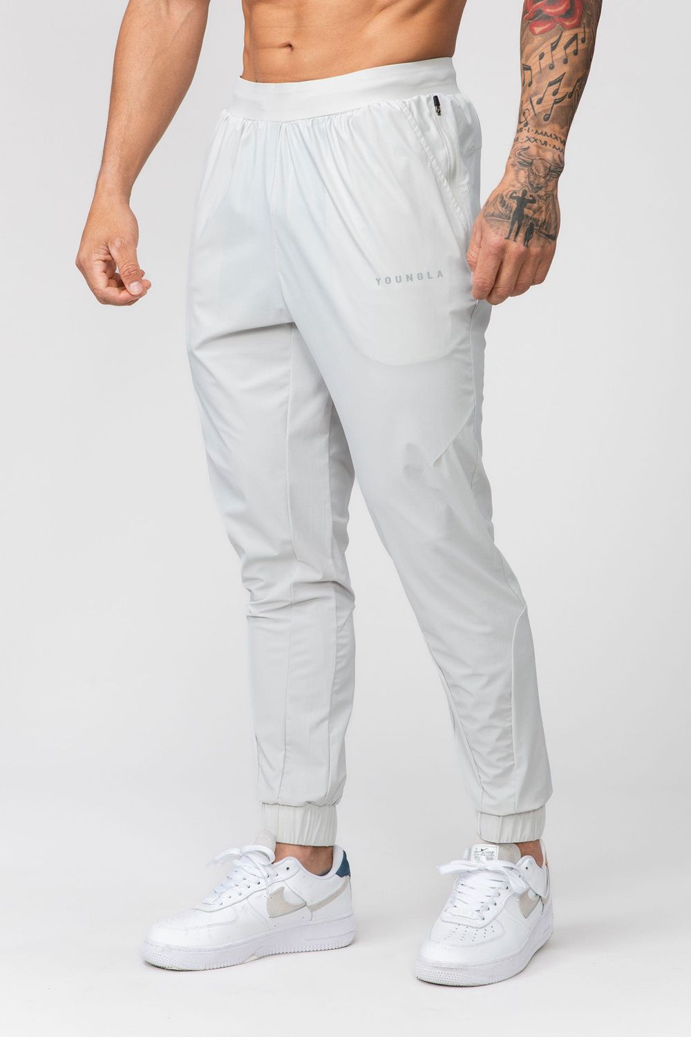 Young LA 237 Nylon Training Joggers White | Australia FSZKQ-4763