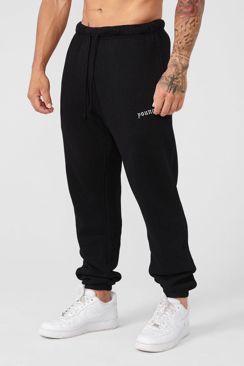 Young LA 239 Earthy Collection - Joggers Black | Australia XAOMT-9572