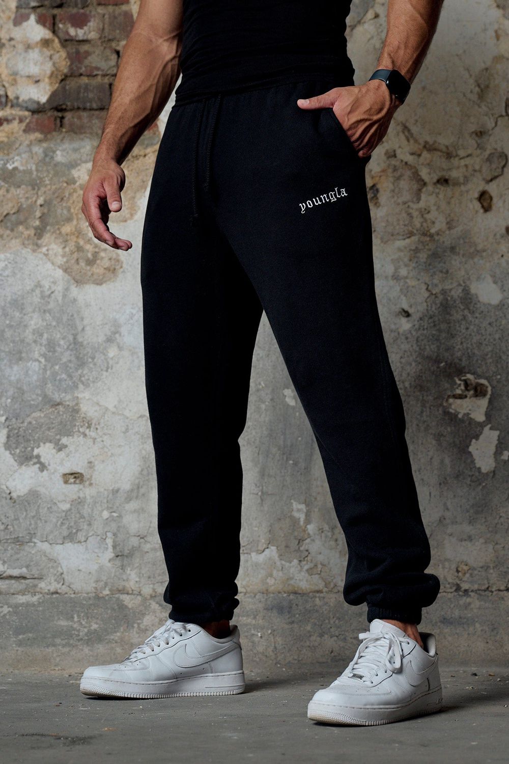 Young LA 239 Earthy Collection - Joggers Black | Australia XAOMT-9572