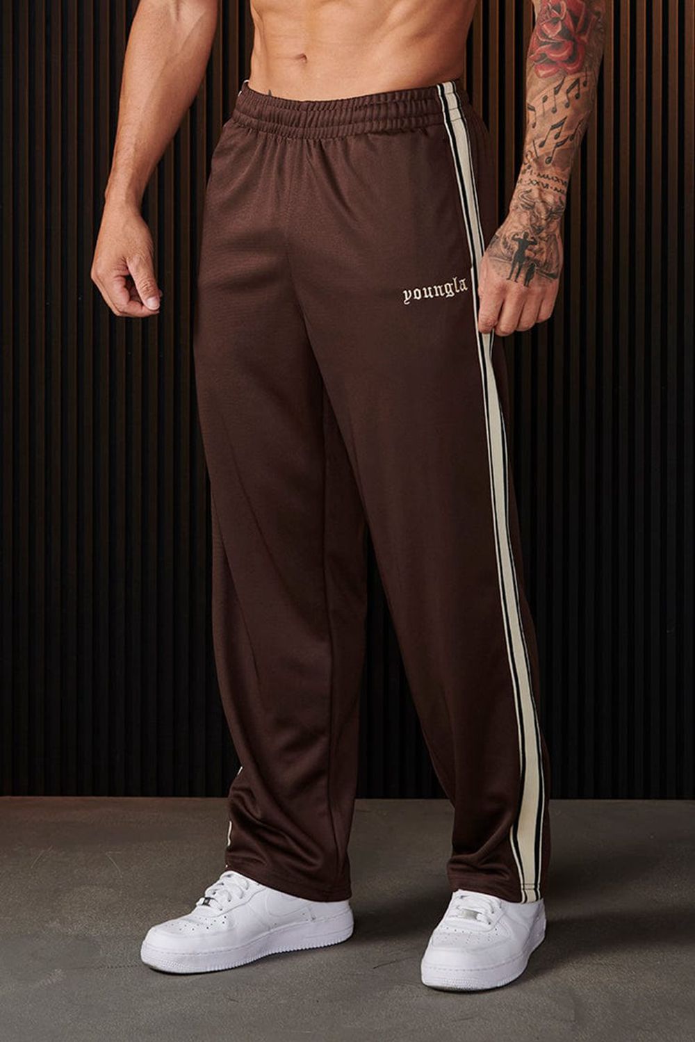 Young LA 241 - Warm Up Pants Brown | Australia BADZY-3170