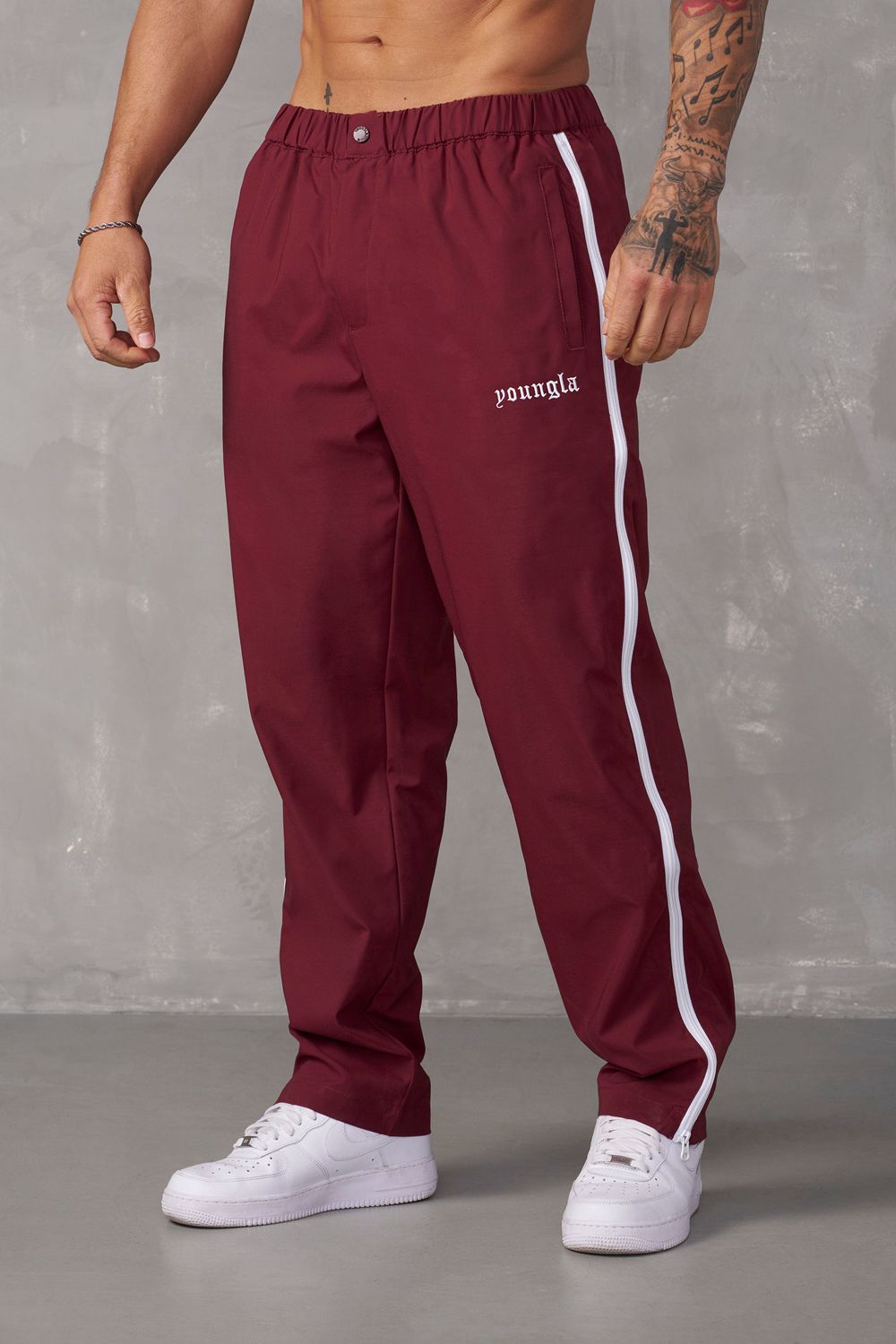 Young LA 246 - Side Zipper Joggers Red | Australia IDYMH-3705