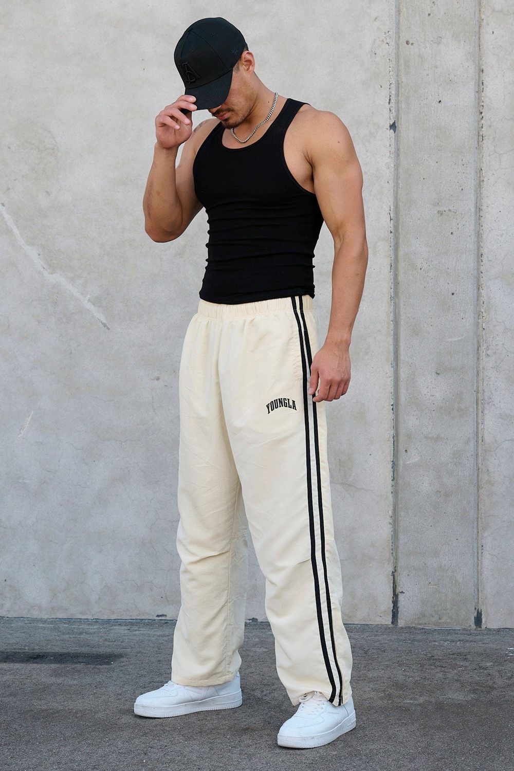 Young LA 249 - Flagship Track Pants Cream | Australia FBIOT-3271