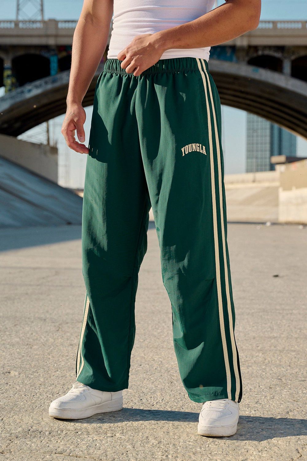 Young LA 249 - Flagship Track Pants Green | Australia FICJN-6245