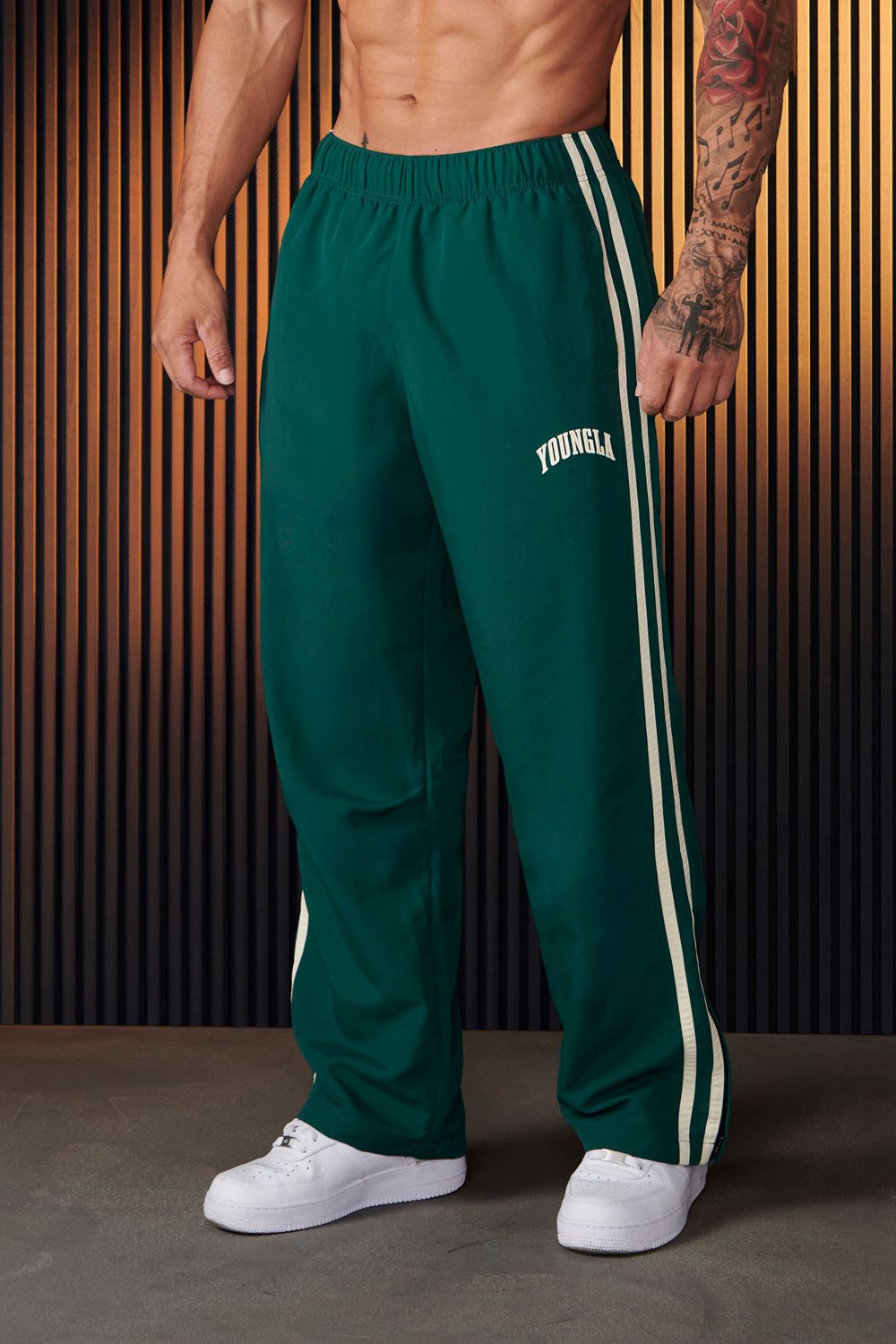 Young LA 249 - Flagship Track Pants Green | Australia FICJN-6245