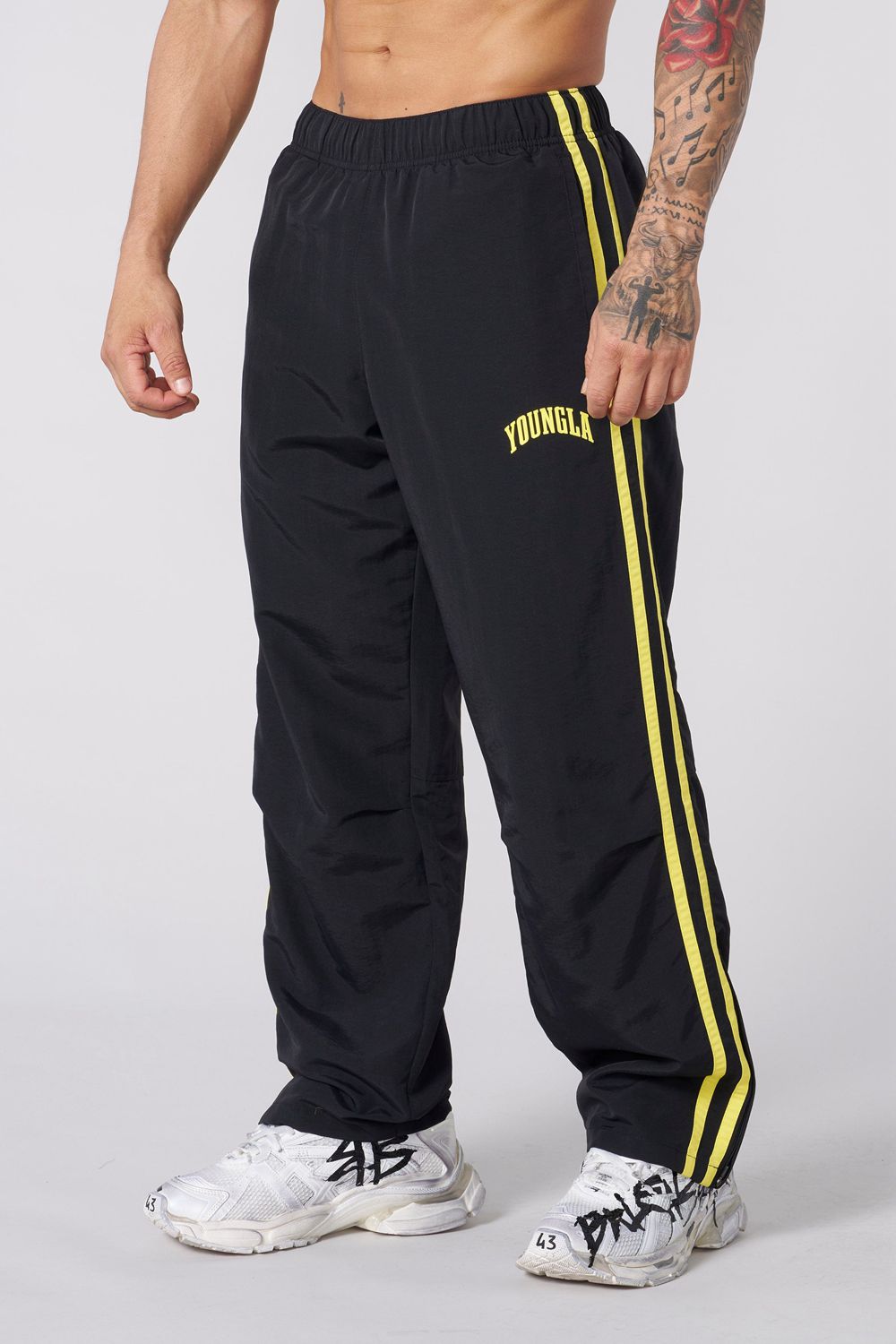 Young LA 249 - Flagship Track Pants New Colors Black | Australia OKBEM-7321