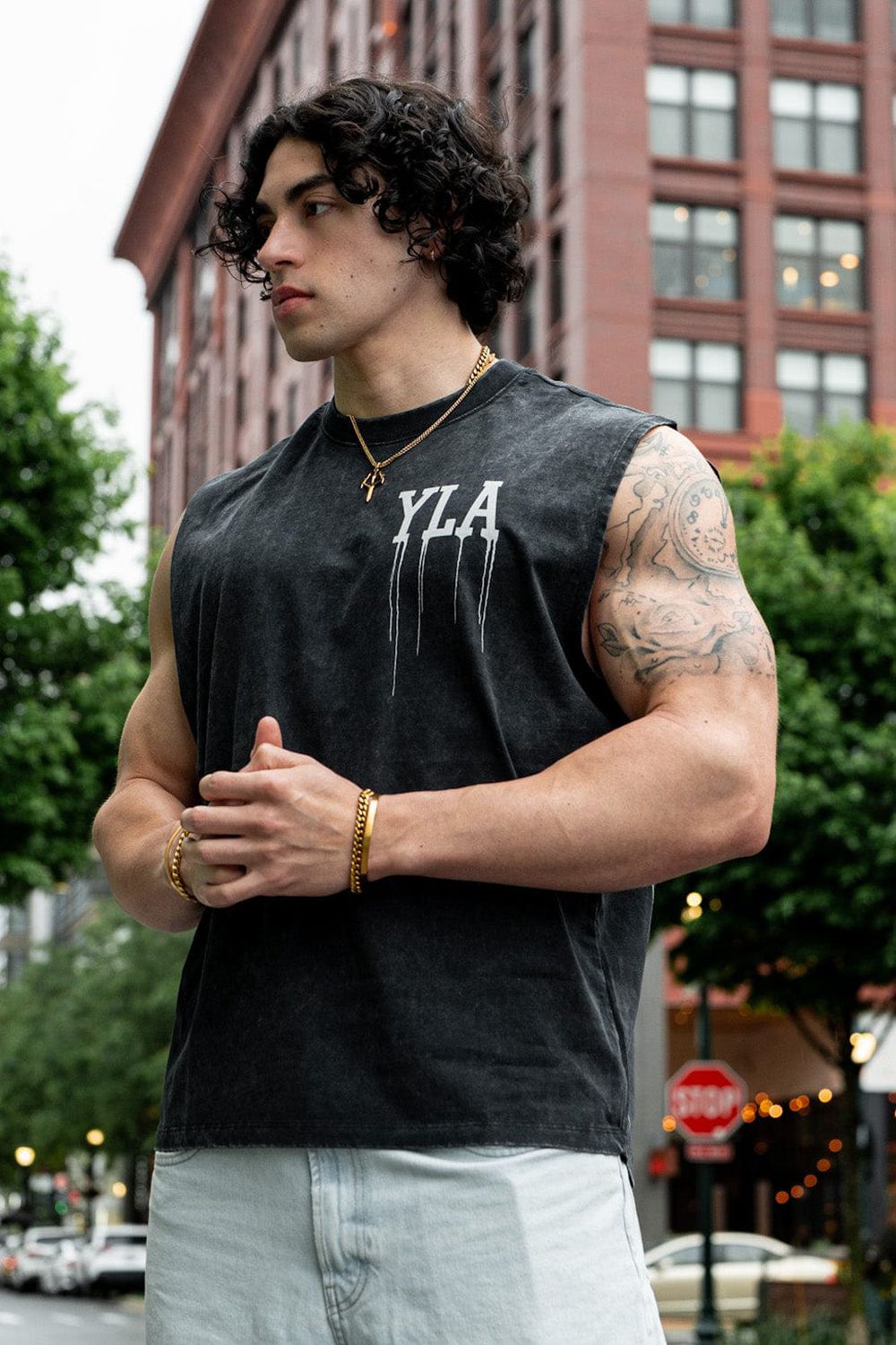 Young LA 3031 - Drip Muscle Tanks Black | Australia PSBDH-8671