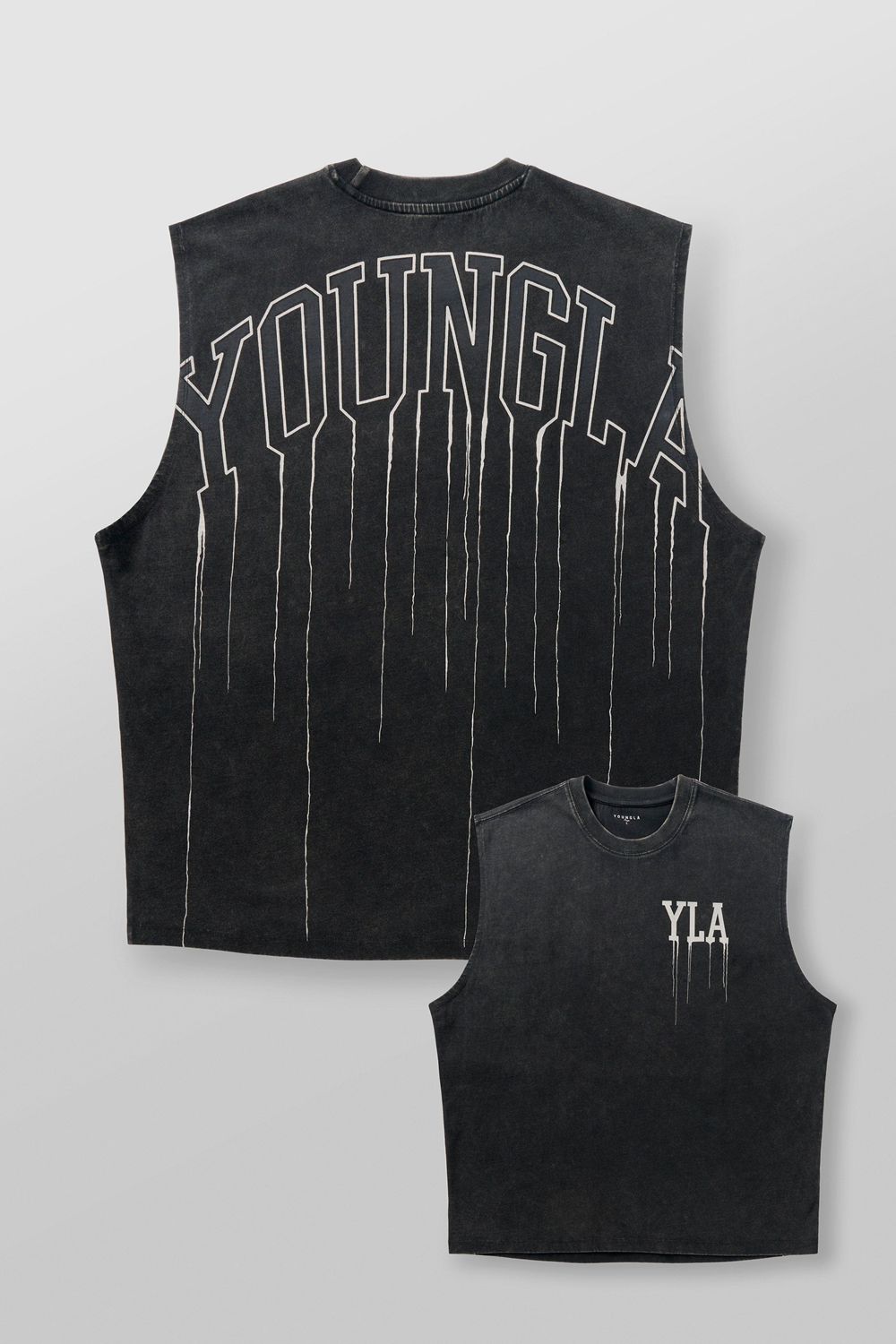 Young LA 3031 - Drip Muscle Tanks Black | Australia PSBDH-8671