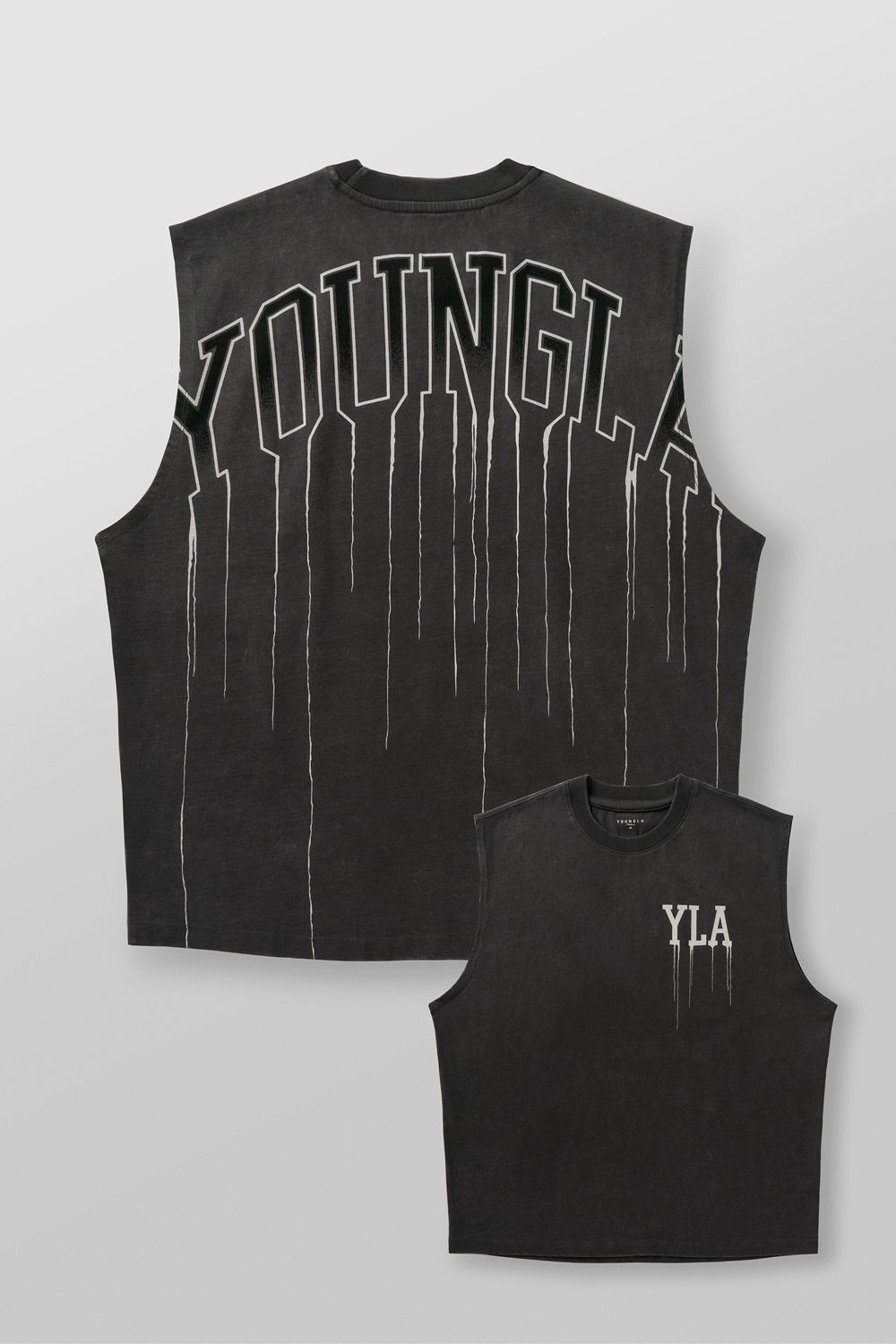 Young LA 3031 - Drip Muscle Tanks Black | Australia VXCKF-0268