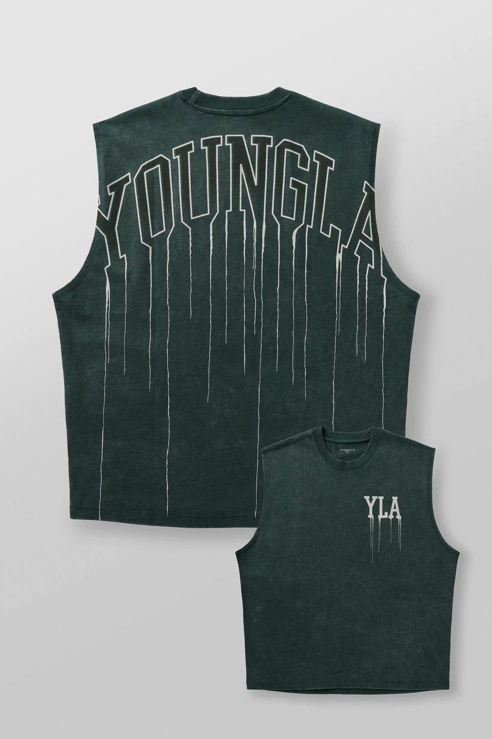 Young LA 3031 - Drip Muscle Tanks Green | Australia PGUFS-0625