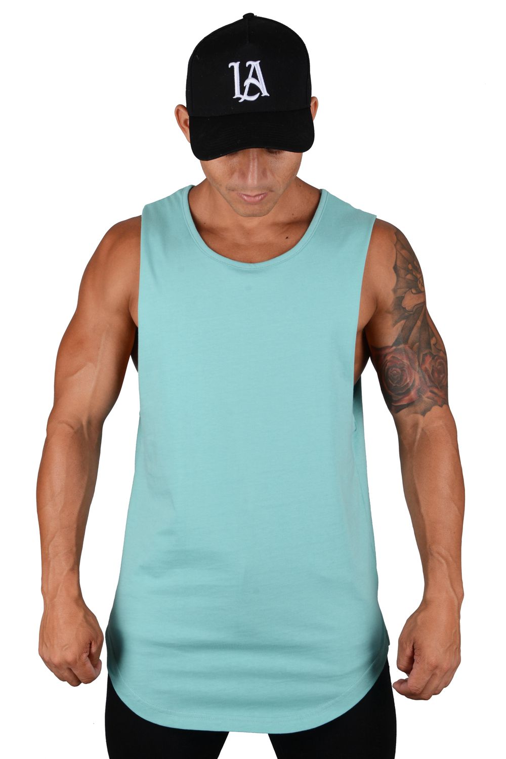 Young LA 308 Muscle Tanks Aqua | Australia BQKYC-0618